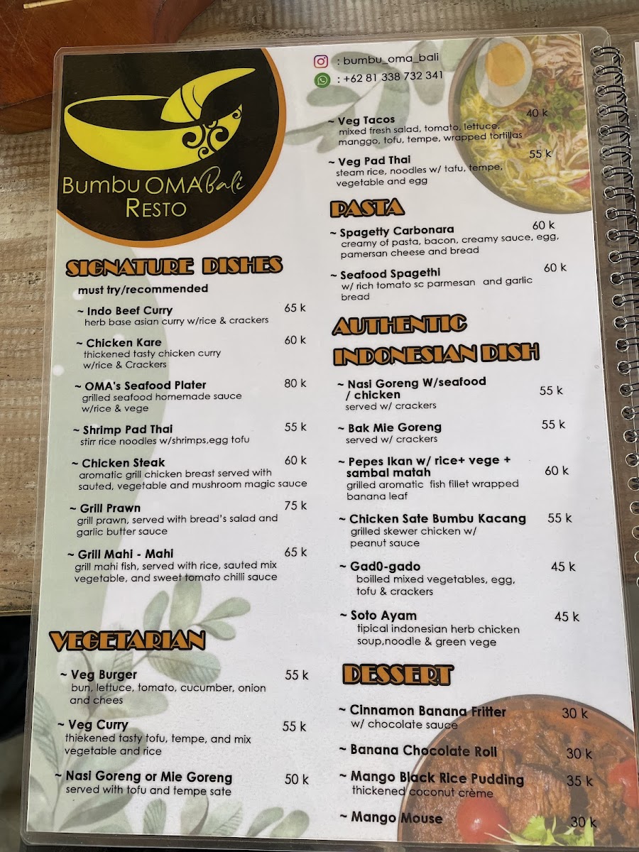 Bumbu Oma Bali Menu - Image 2